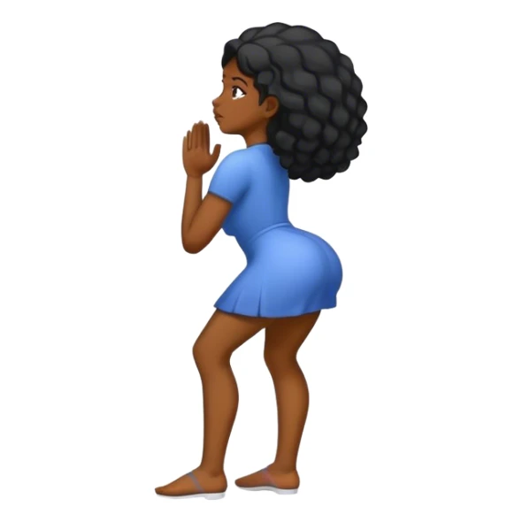 A black woman bows sticker