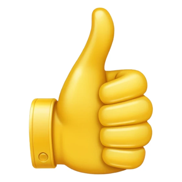 thumbs up emoji, positive and bold sticker