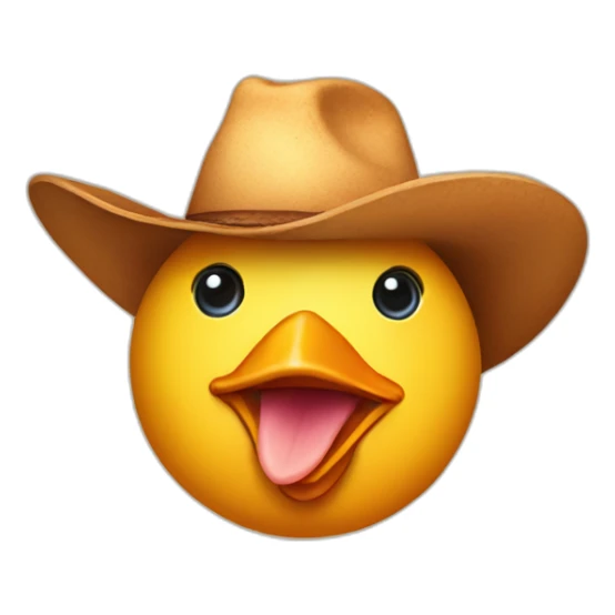 planet Venus with a cartoon cowboy hat and happy chicken face sticker