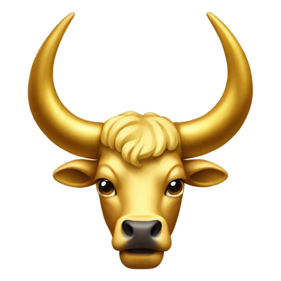 Golden horns of a bull sticker