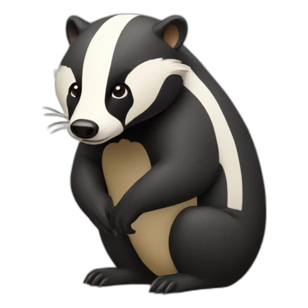 badger thinking sticker