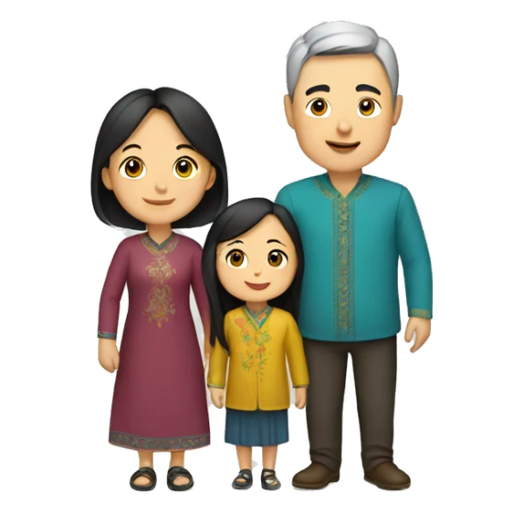 Kazakh family sticker