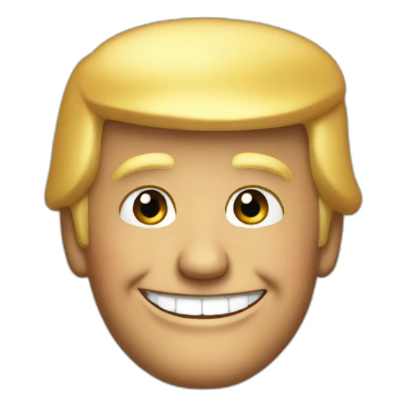 donald trump with big smile sticker