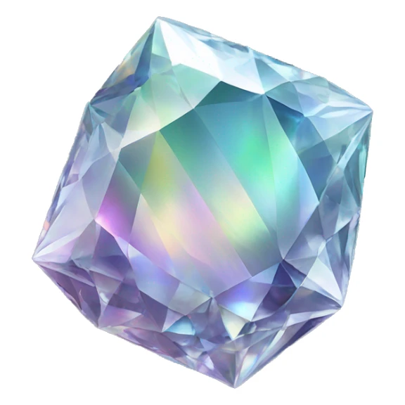56-carat iridescent diamond crystal cluster sticker