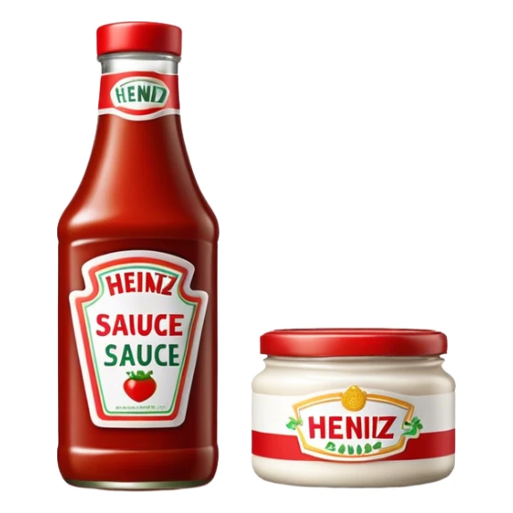 Heinz sauce brand bottle  sticker