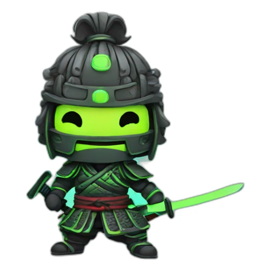 samurai neon sticker