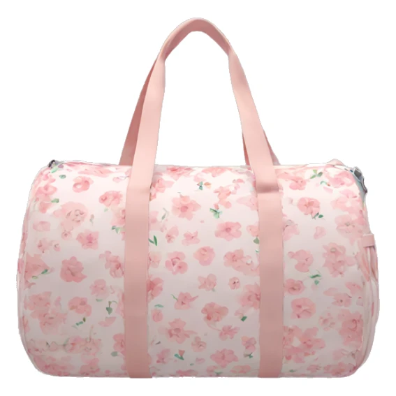 light pink floral gym bag sticker