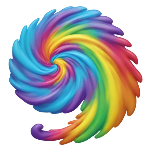 A rainbow yeti poop swirl emoji sticker