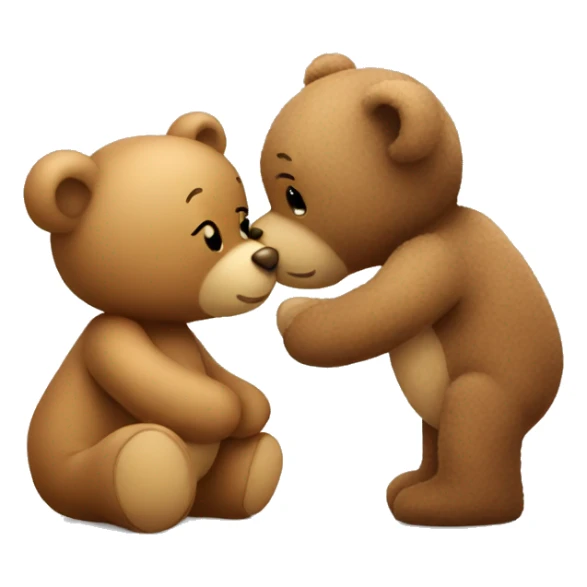 teddy bear kissing other teddy bear sticker