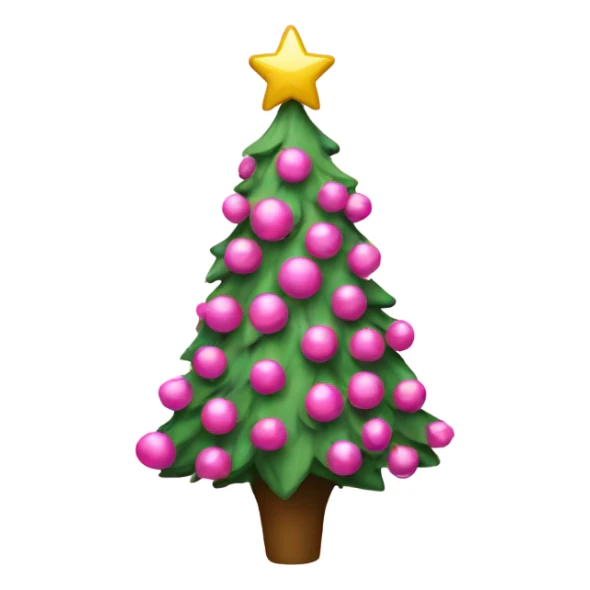 Christmas tree that is pink sticker