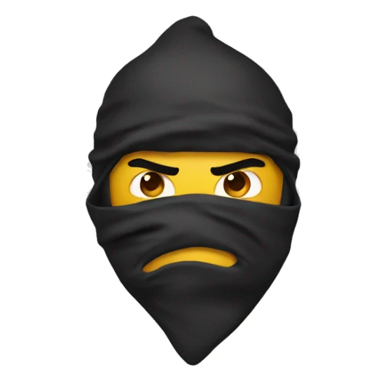 angry poop ninja emoji sticker