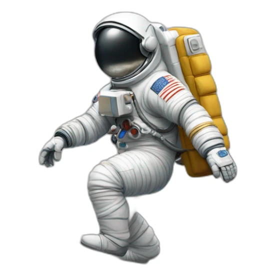 Astronaut surfing on the moon saying LFG sticker
