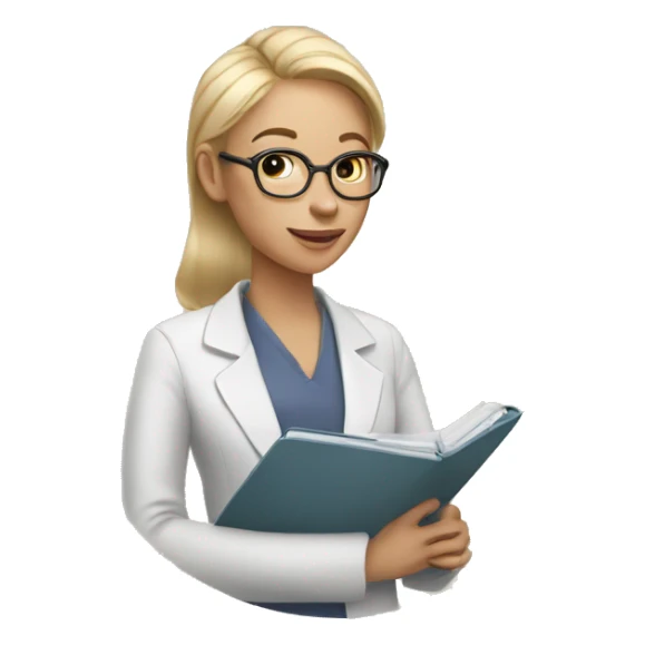 Psychotherapist holding clipboard very light skin sticker