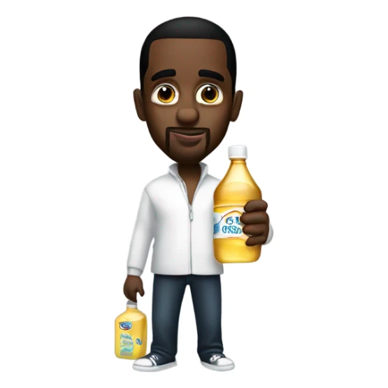 p diddy holding baby oil sticker