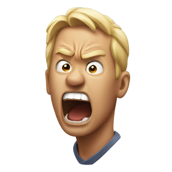 Screaming out of anger sticker