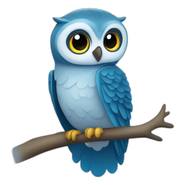 Sea Owl in blue shade sticker