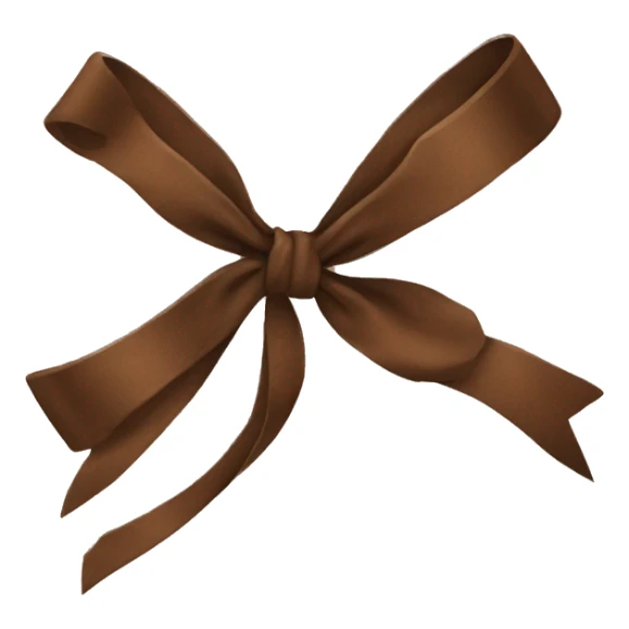 Brown bow sticker