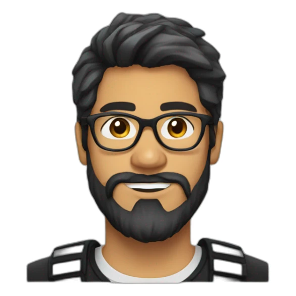 Hunger games Bearded latino with glasses  sticker