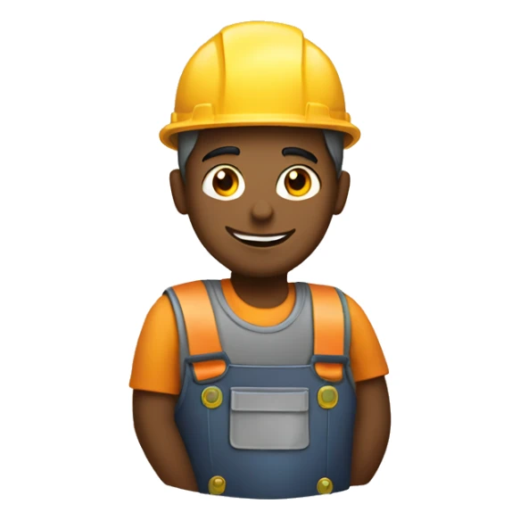male construction worker holding welders sticker