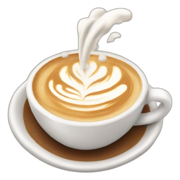 a fountain filled with cappuccino latte art sticker