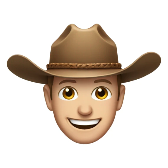 mark zuckerberg with a cowboy hat and smile sticker