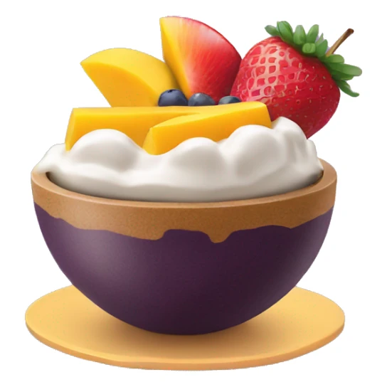 Acai Bowl with mango and strawberry on top  sticker