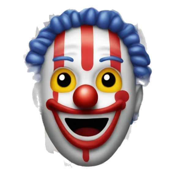 Clown picture on the flag emoji style sticker