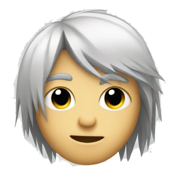 An emo guy with hair over his eye sticker