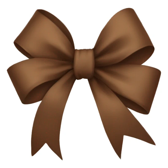 Brown bow sticker