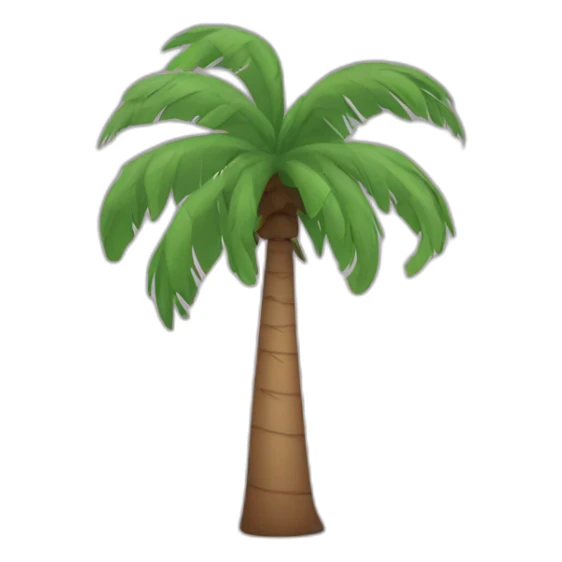 sentient palm tree with t shirt and arms sticker