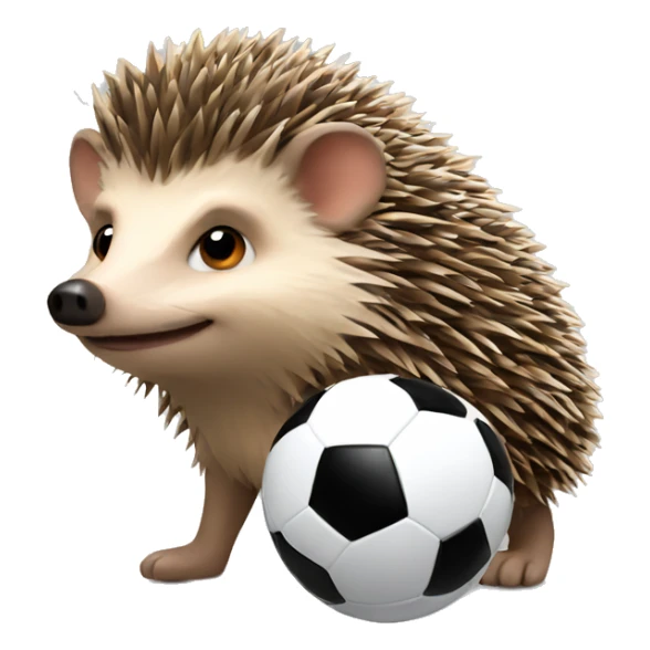 Hedgehog in a football kit sticker