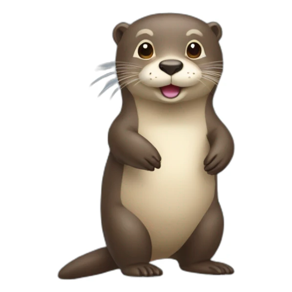 Une loutre sur un nounours sticker