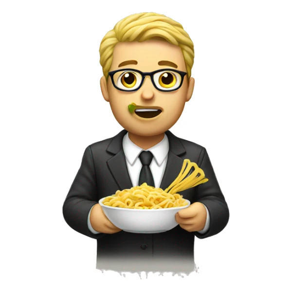 Lawyer eating pasta  sticker