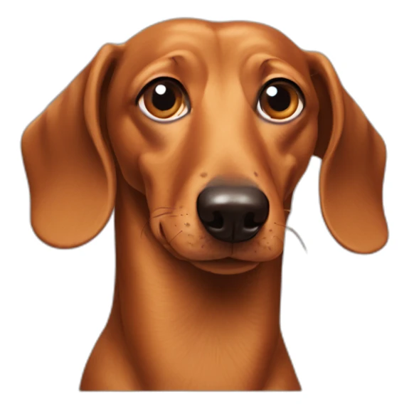 Dog head reality dachshund sideways lefts one eye sticker