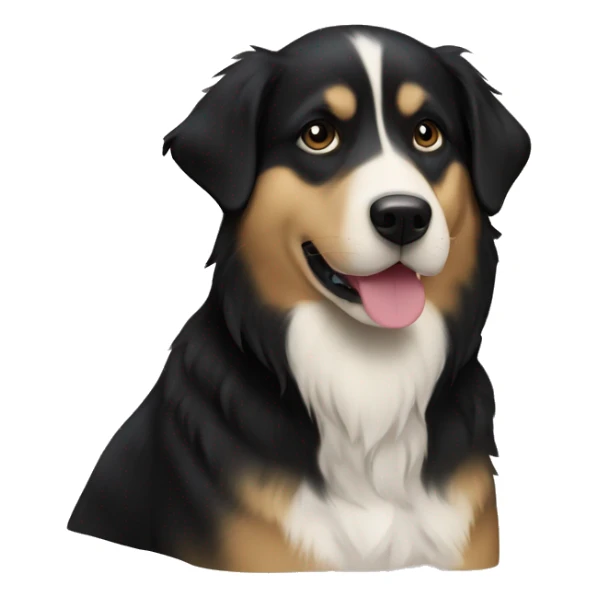 Black Golden retriever Siberian husky mix sticker