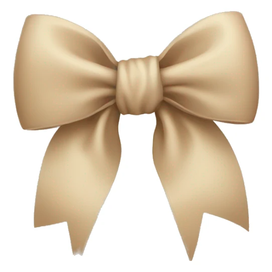 Beige bow sticker