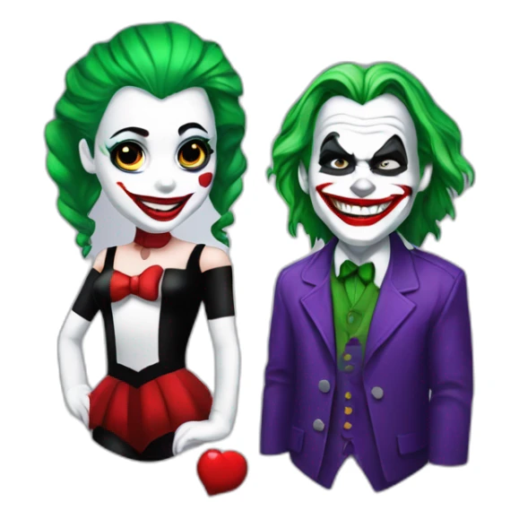 The joker and harley quinn sticker