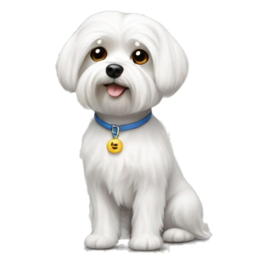maltese more short hair sticker