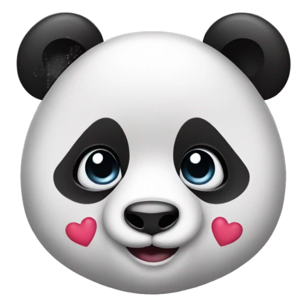 Panda bear with heart in her eyes sticker