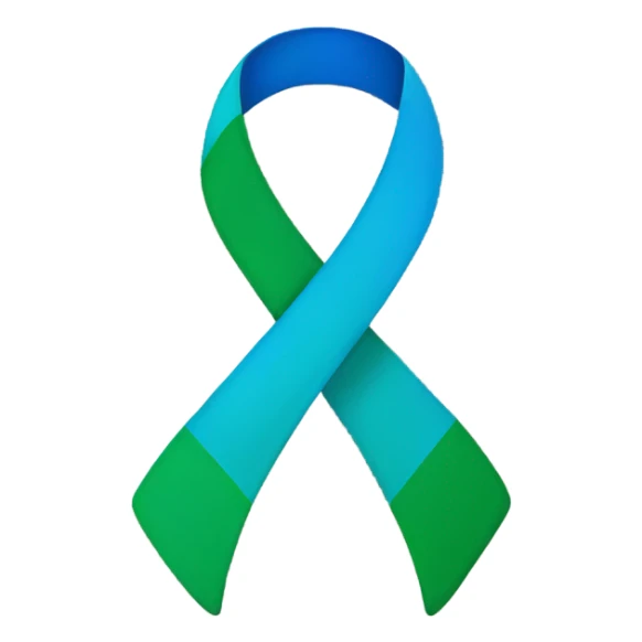 IIH awareness ribbon blue and green sticker