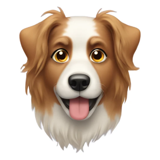 Dog with lots of hair  sticker