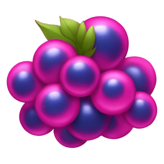 Hot pink clusters of glittery blueberries  sticker