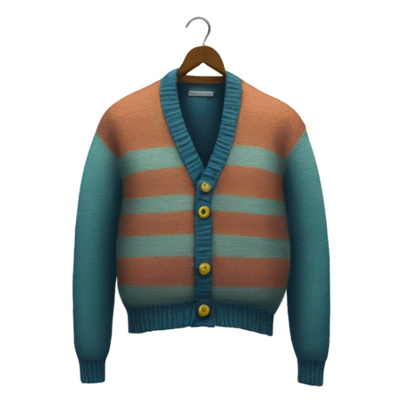 Cardigan on a clothing hangar sticker