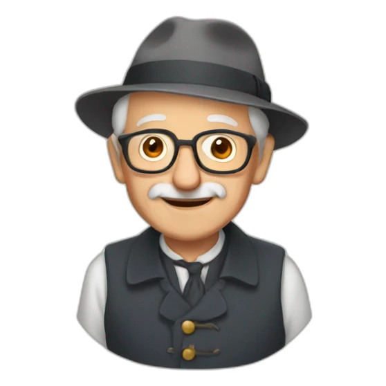 Old France grandpa sticker