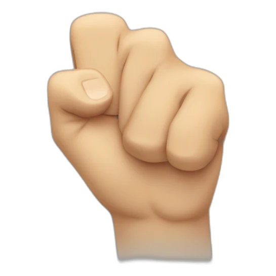 fist but thumb passed through index finger to us sticker