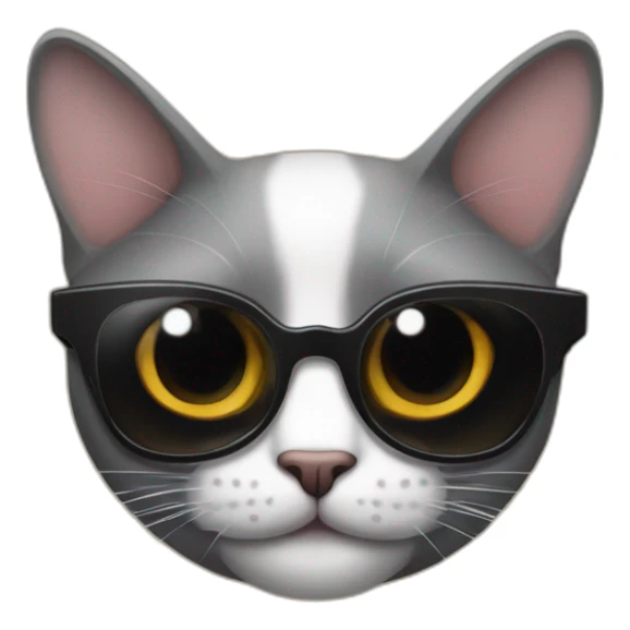 GATO NEGRO CON LENTES DE SOL sticker