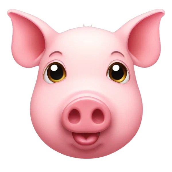 Pig with hearts for eyes sticker