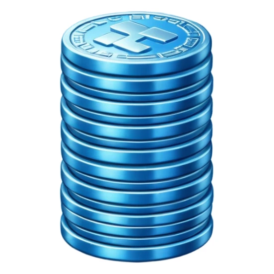 blue coins credit pack sticker