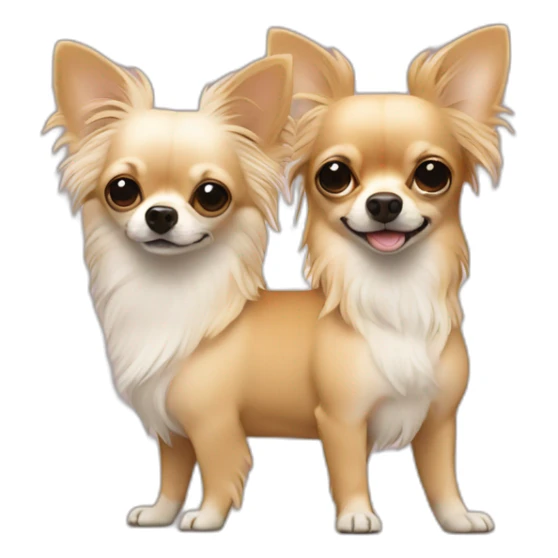 Long hair sand chihuahua with gay couple sticker