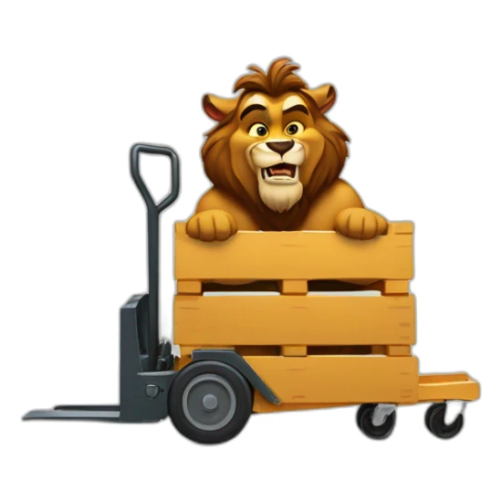 the disney's beast on a pallet truck sticker